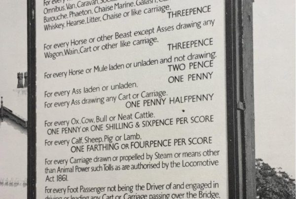 Toll Bridge Sign 1862