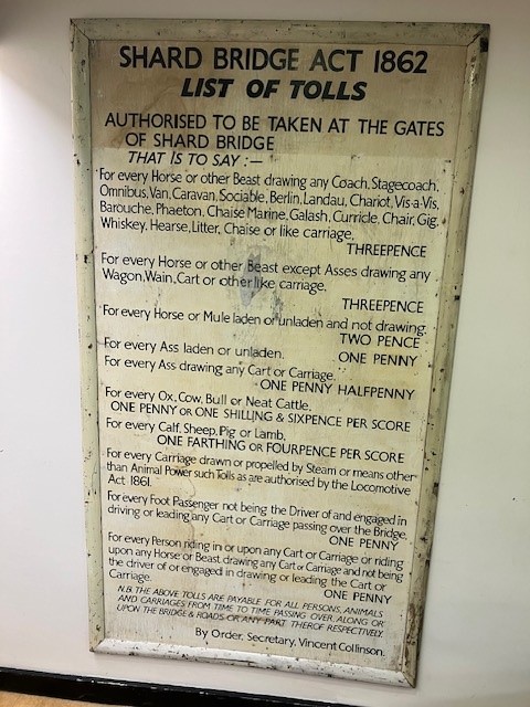 Toll Bridge Sign today