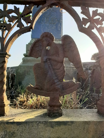 An Angel Monument at a Wyre Cemetery